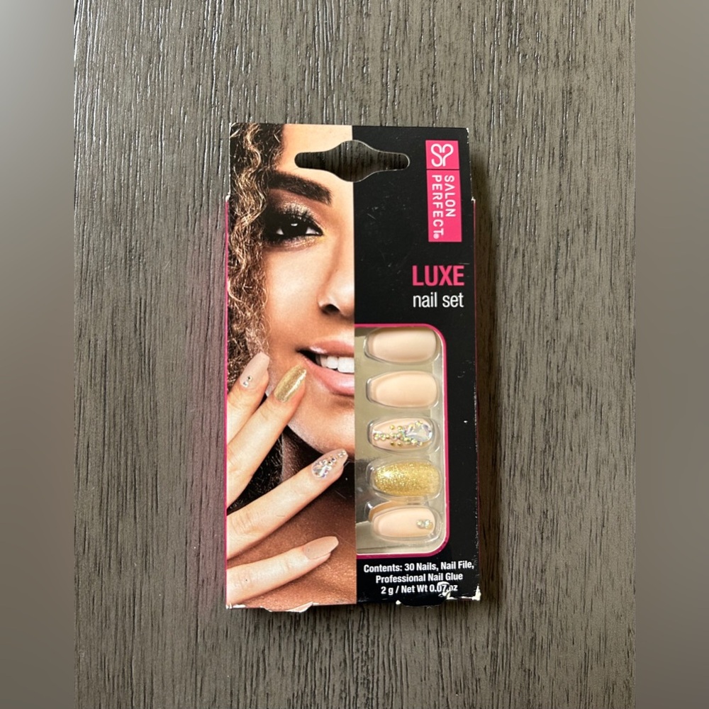 Salon perfect Coffin Style Embellished/ Sparkly Nails